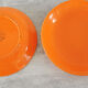 10 Niderviller hollow plates in orange earthenware