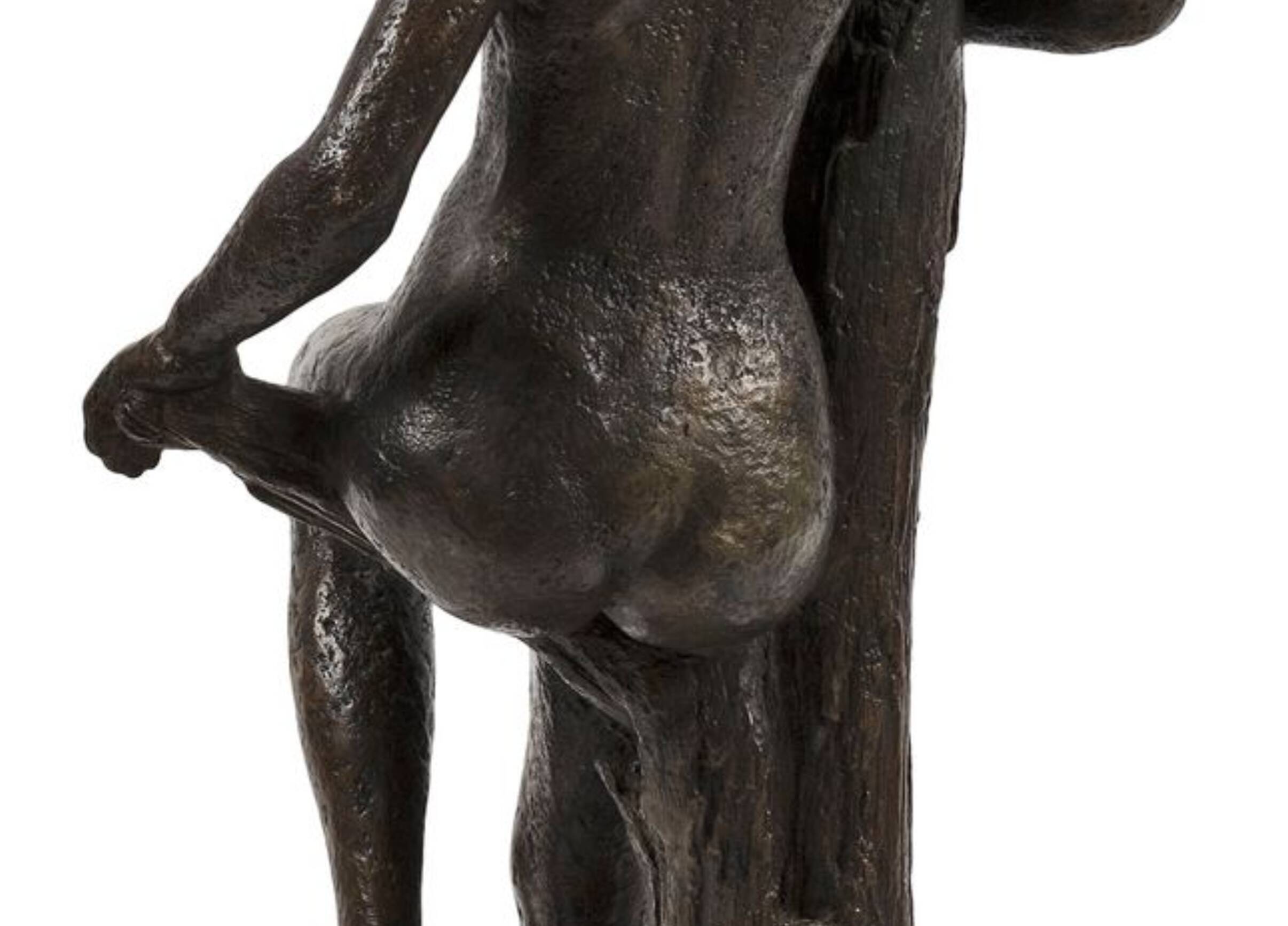 Jean-Pierre Alaux - Bronze Sculpture - Woman sitting on a branch - Signed