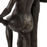 Jean-Pierre Alaux - Bronze Sculpture - Woman sitting on a branch - Signed