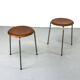 Dot Stool in Teak by Arne Jacobsen for Fritz Hansen, 1950s, Set of 2