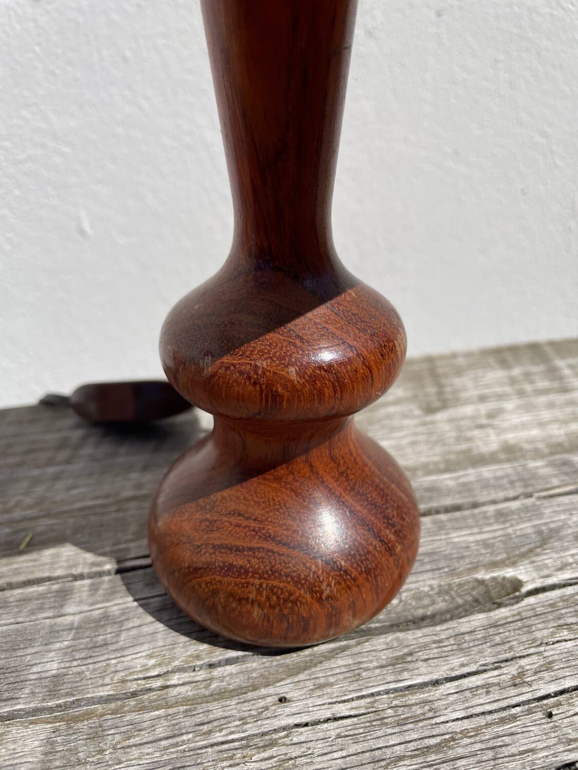 Wooden bedside lamp 1970