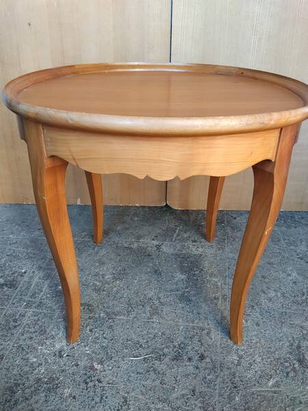 Art Deco style solid wood gueridon coffee table