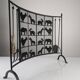 Wrought iron fireplace screen by Atelier Marolles, France, 1950s