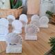 White porcelain name holder