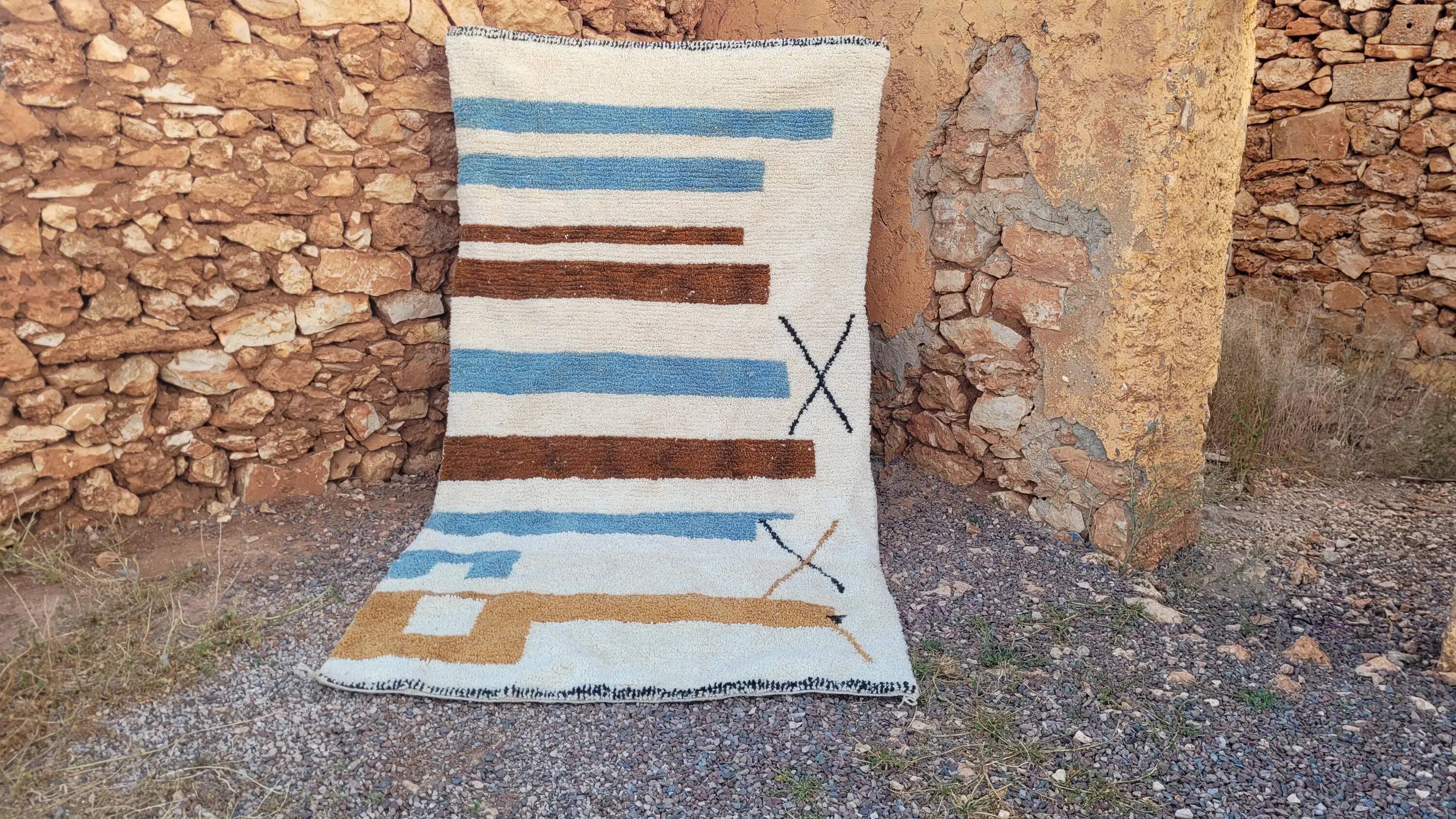 Large handmade Berber rug 3x2 m