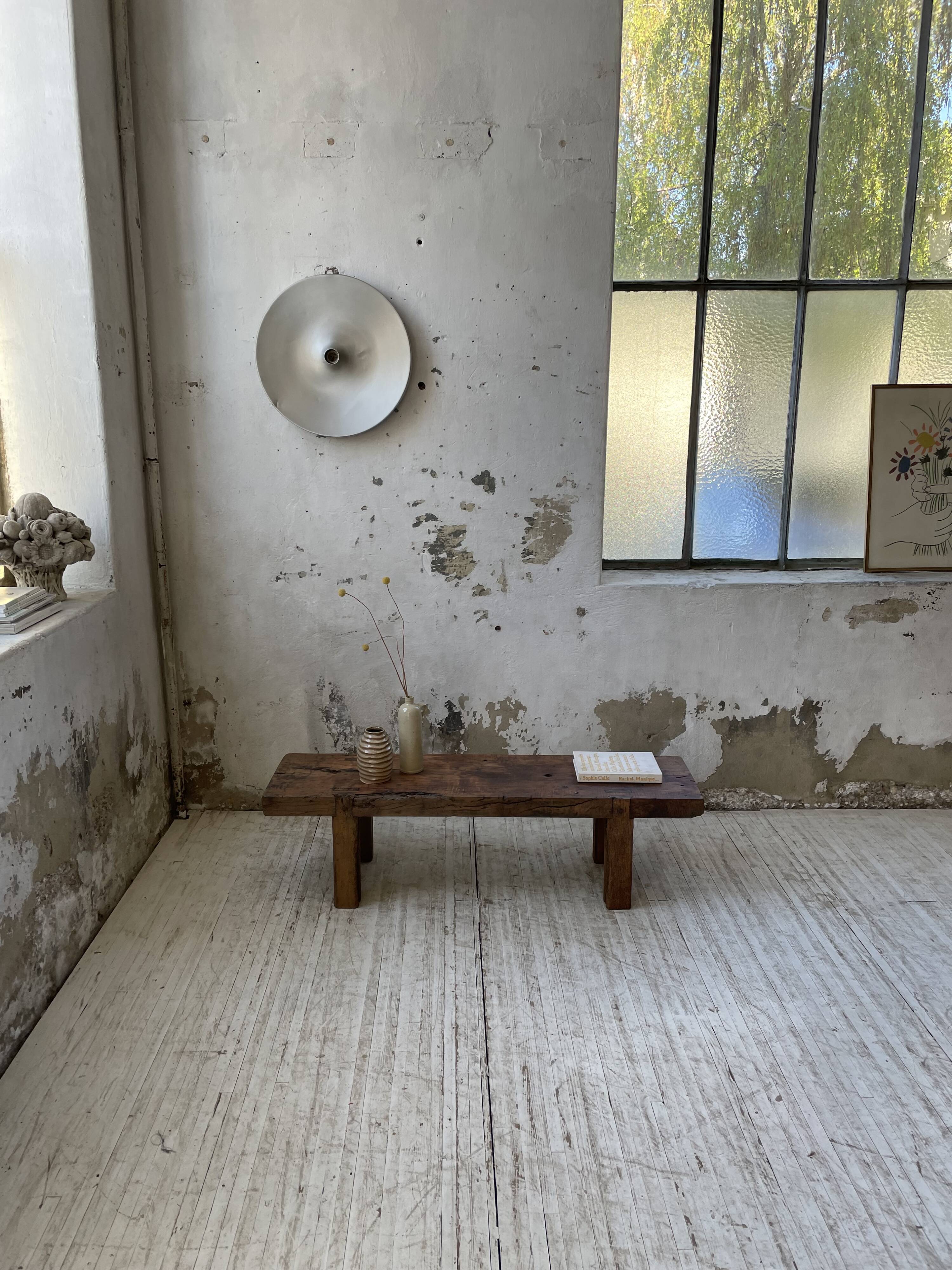 Brutalist workbench solid cherry coffee table