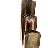 Mid-century set of 3 silver-plated vases, GiBi Italy 1970s