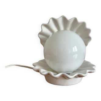 70s ceramic shell lamp