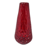 1960s Gorgeous Red Vase in Murano Glass By Ca dei Vetrai. Made in Italy