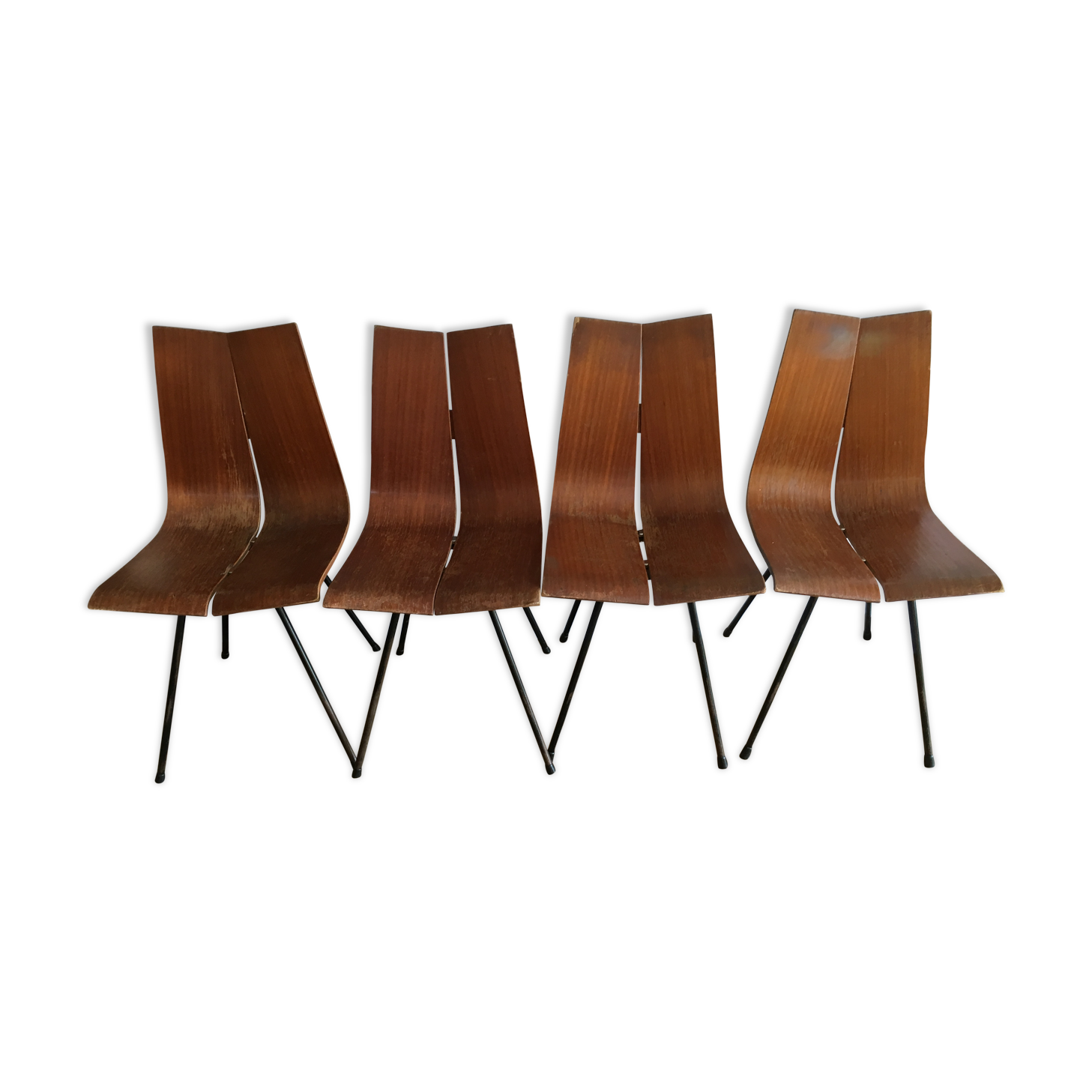 Set of 4 GA chairs, Hans Belleman, 50's