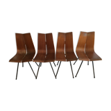 Set of 4 GA chairs, Hans Belleman, 50's