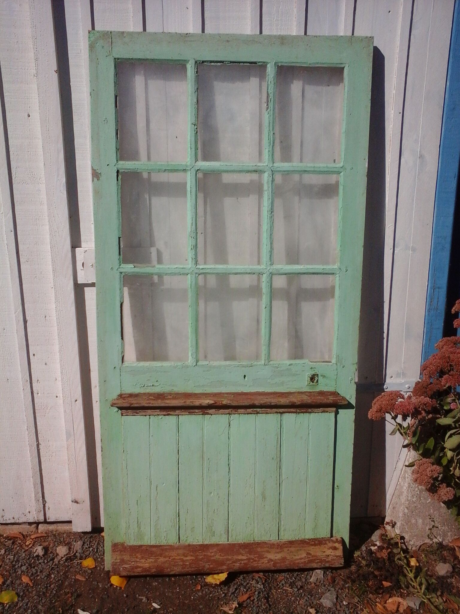 Old glass door