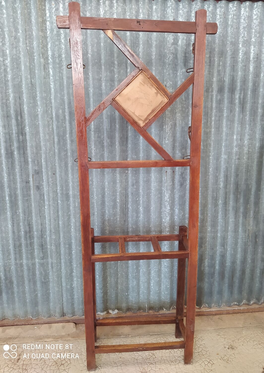 Vintage wooden coat rack