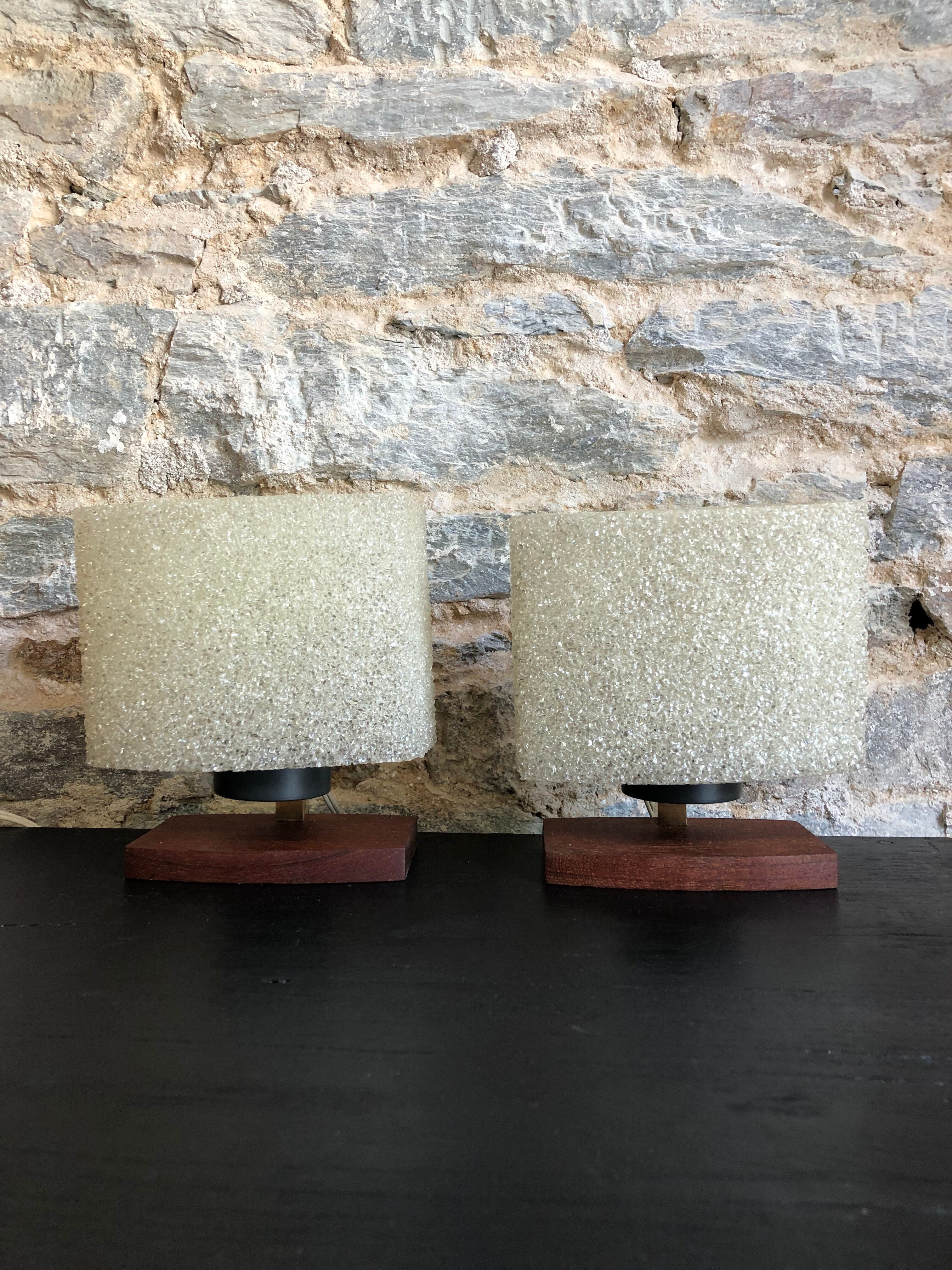 Pair of Scandinavian bedside lamps 1960