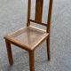 Art Deco chair in solid wood and cane