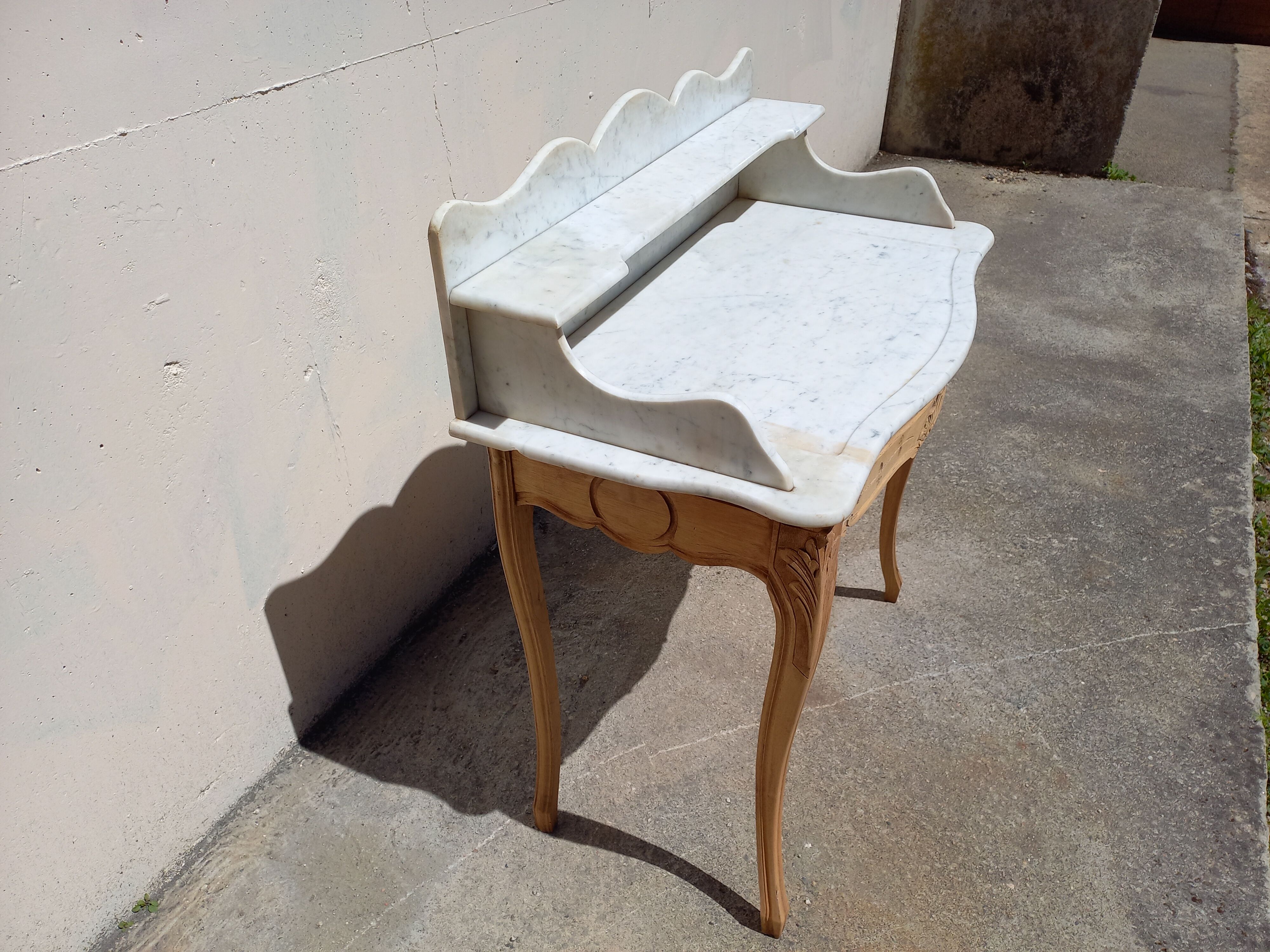 Toilet table, marble top