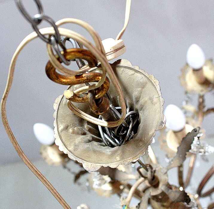 Crystal chandelier mid 20th