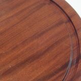Large teak cheese board 1970 with bell, Cluze creation