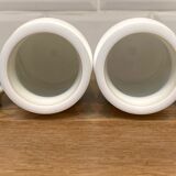 2 opaline glass spice jars