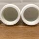 2 opaline glass spice jars