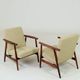 Pair de fauteuils vintage vert nebula 1970s