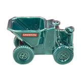 rare dumper ashtray in the shape of a mechanical wheelbarrow 'SAMBRON' ceramic
