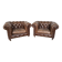 2 x Chesterfield leather armchairs - Artwood