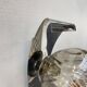 70s chrome and smoked glass wall light