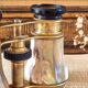 Theater binoculars in mother-of-pearl and brass, 19th century