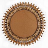 Rattan round mirror ca.1950