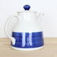 Koka ceramic teapot by Rörstrand Sweden, blue and white