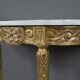 Petite console en marbre et bois doré, style Louis XVI – début XXe
