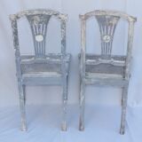 Paire de chaises cannées 1900 style Louis XVI