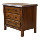 Commode brutaliste 3 tiroirs en orme par Aranjou, 1960