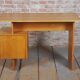 Mid-Century Writing Desk in Oak by B. Landsman, Czech, 1950s