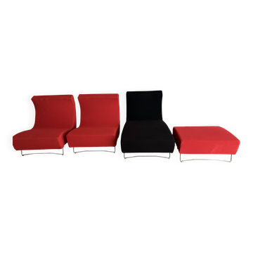 Ensemble canape fauteuil lover ligne roset par pascal mougues