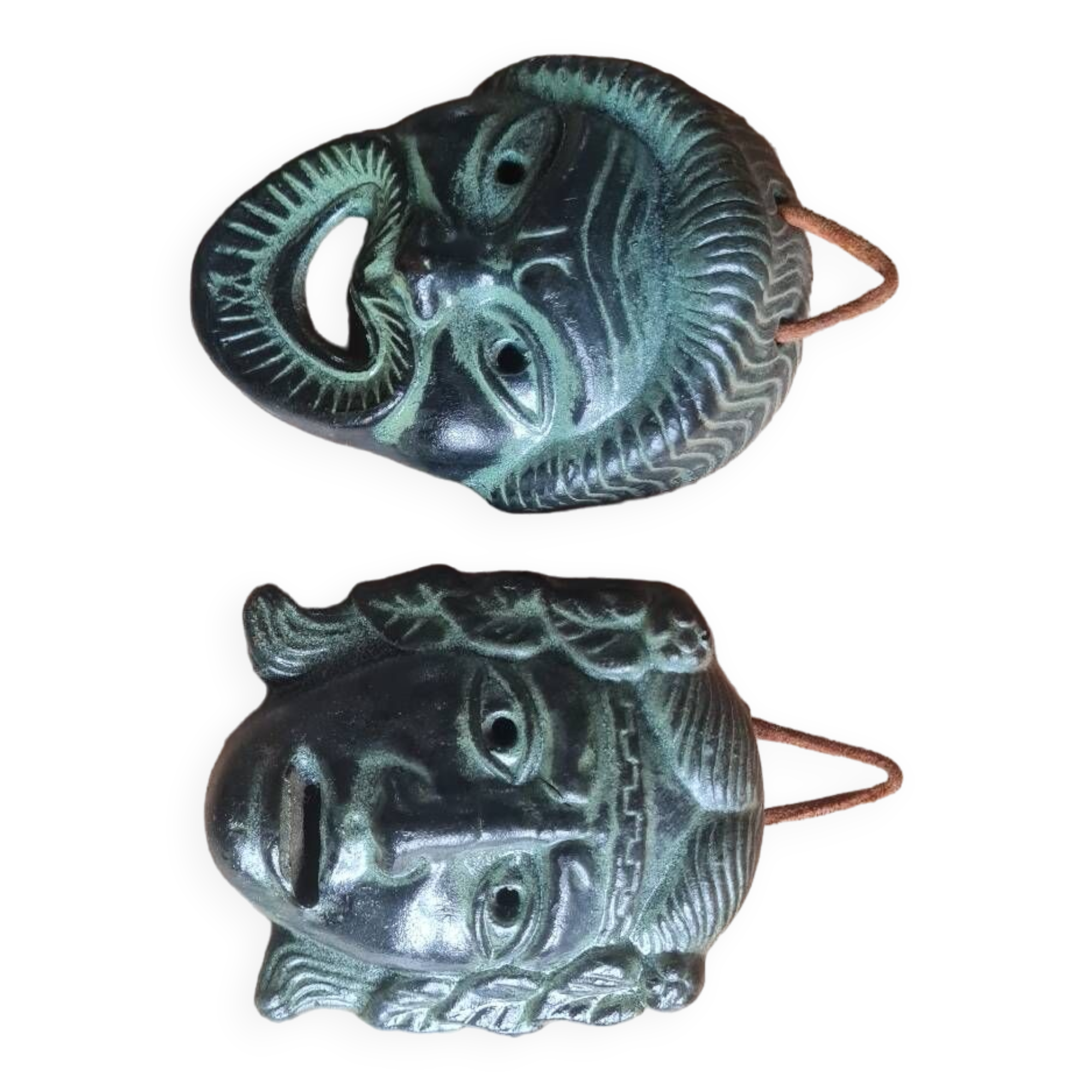 Pair of ancient Greek terracotta masks