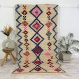 Handmade moroccan berber carpet 254 x 133 cm