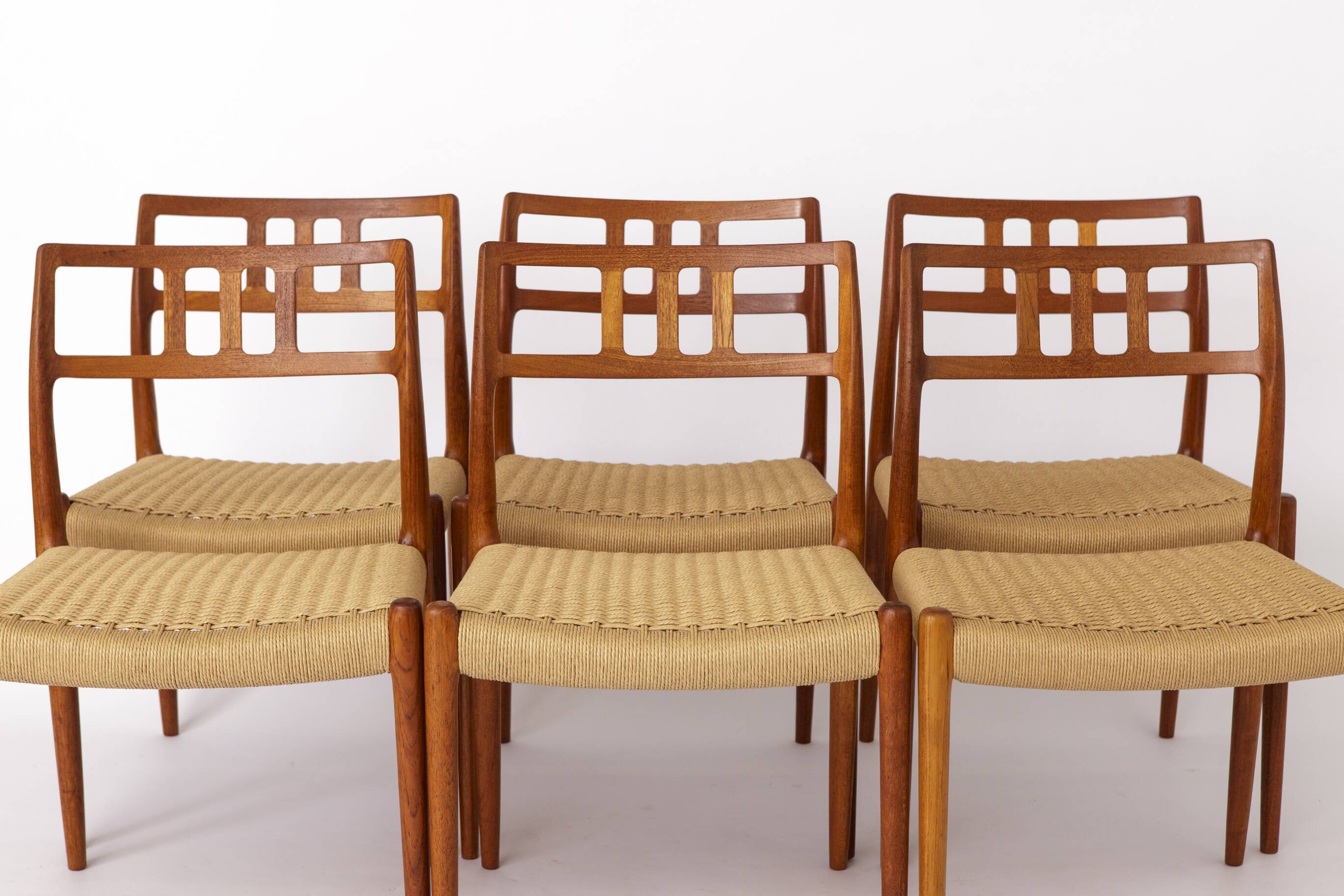 6 chaises danoises en teck par Niels Otto Møller Modèle 79, années 1960