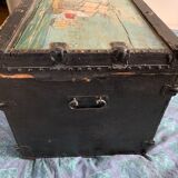 Old painted english marine chest