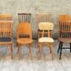 Set of 12 wooden Bistro chairs