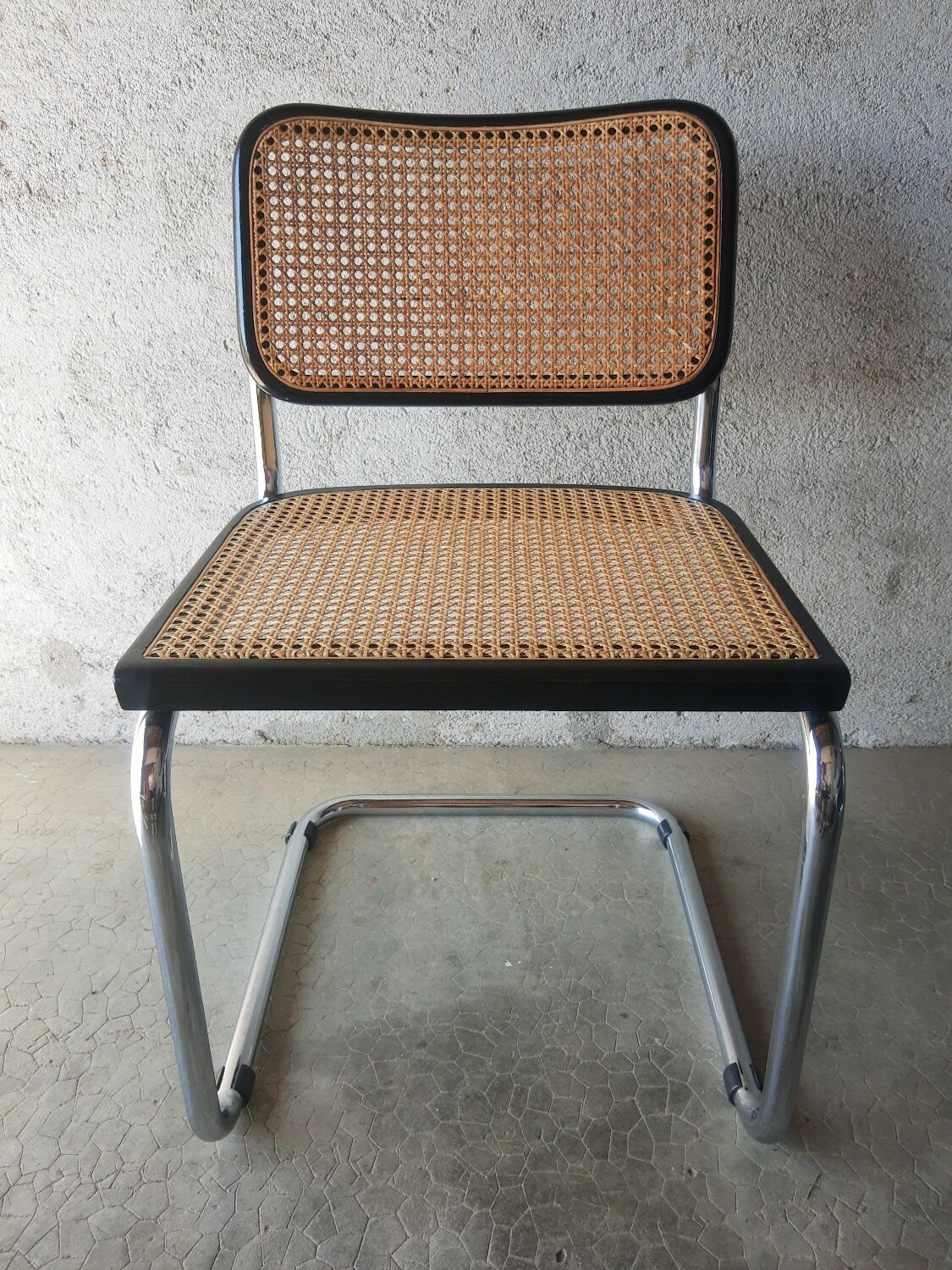 Set of 4 vintage Cesca B32 Marcel Breuer chairs