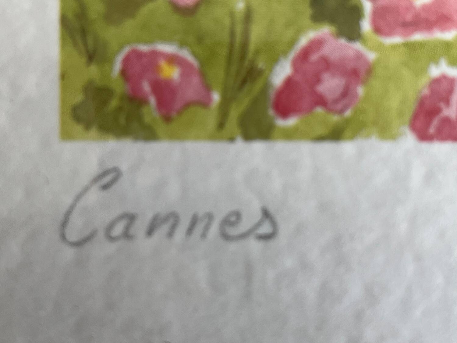 Watercolor depicting a view of Cannes