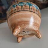 Tripod flower holder Vallauris signed MG – 1950s Superb flower holder in