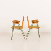 Boomerang chair attr. to Carlo De Carli, set of 2, Italy 1950s