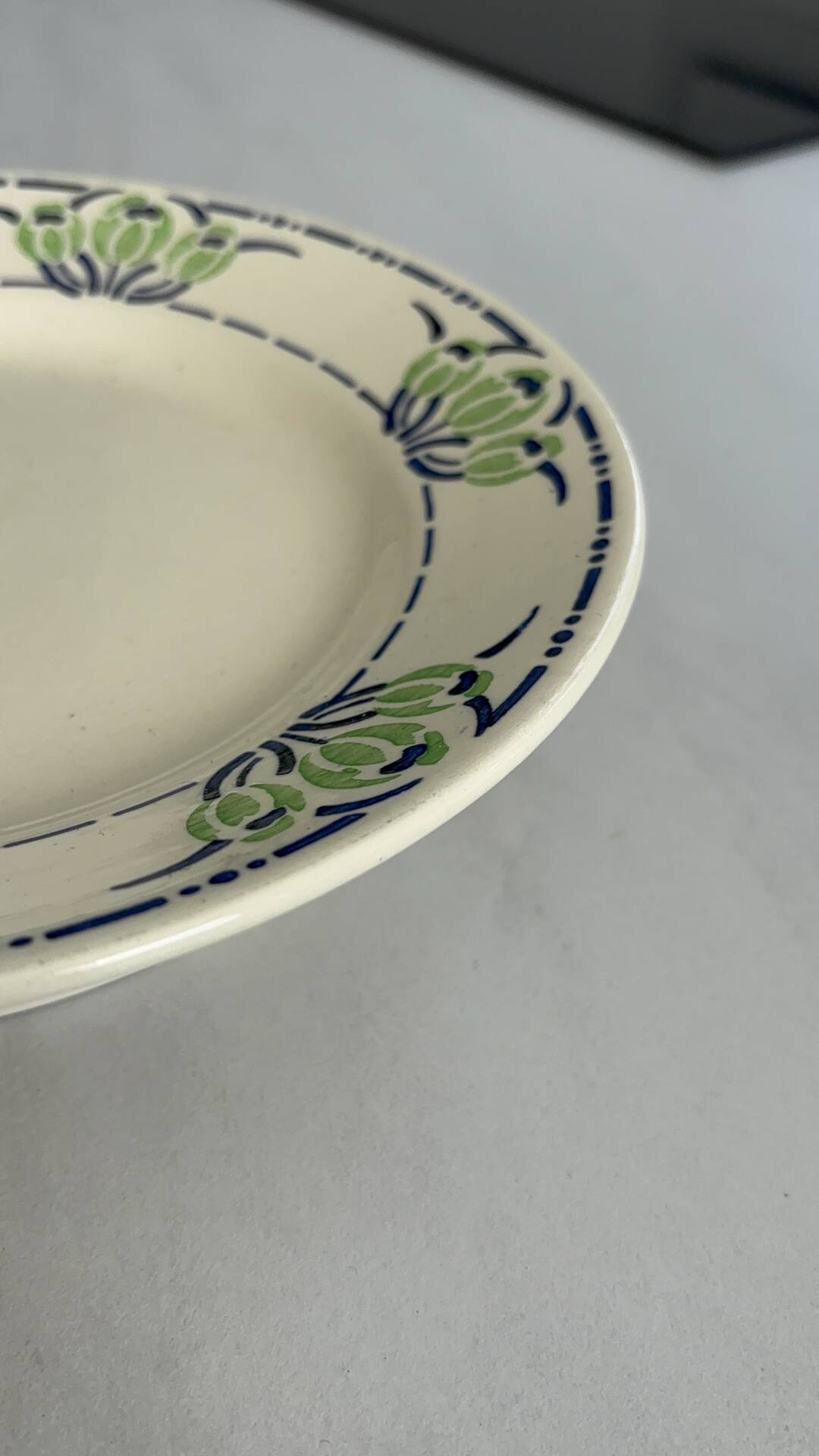 Earthenware compote H B C Choisy le Roi Spring model | Tableware Fr