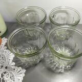 Set of 4 glass cannelé molds