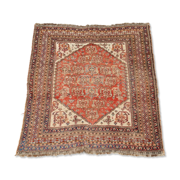 Old Kaskay rug in wool, fine knotting, handmade 68 x 55 in.