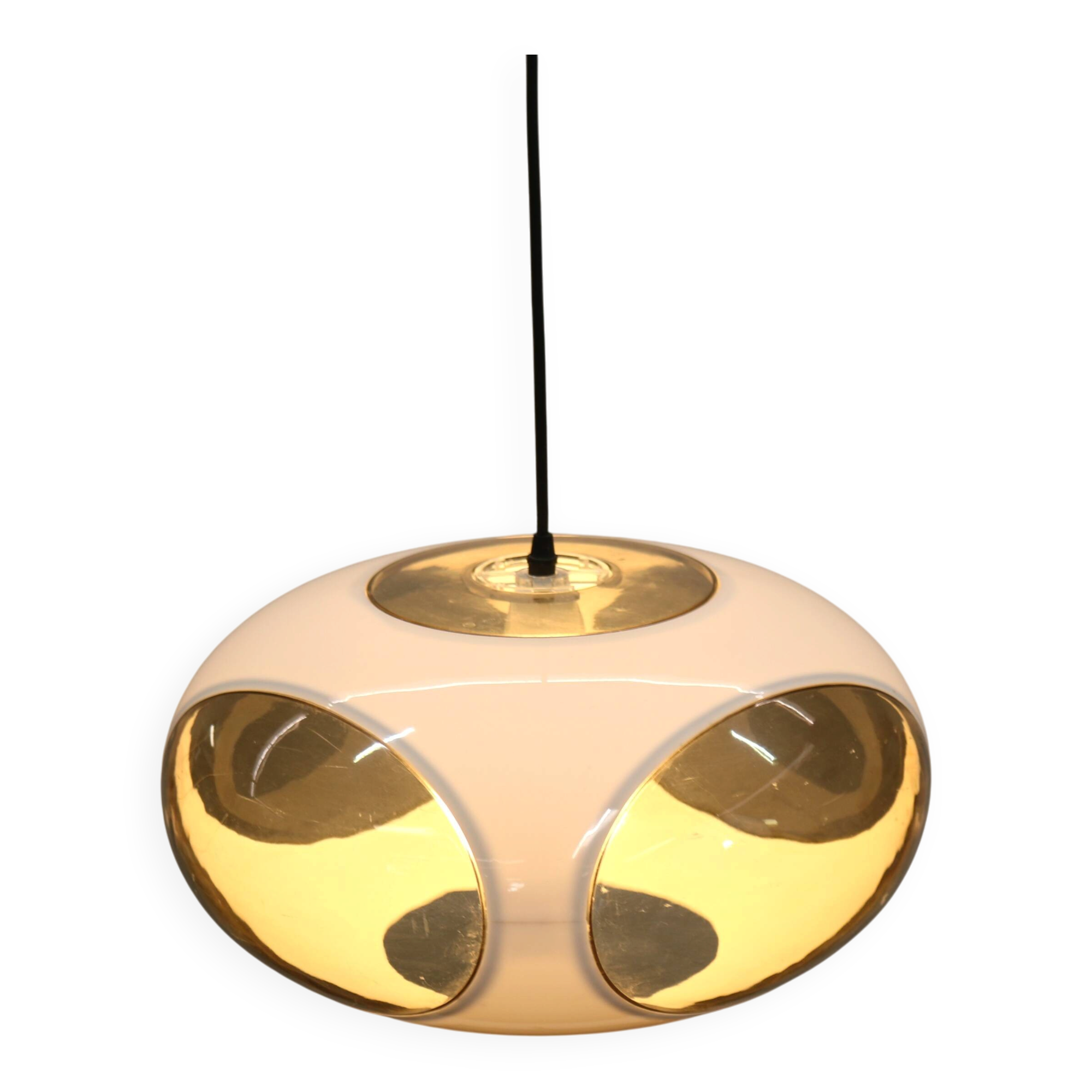Lampe de plafond UFO à yeux de bug de l'ère spatiale *** Massive *** modèle blanc *** Belgique