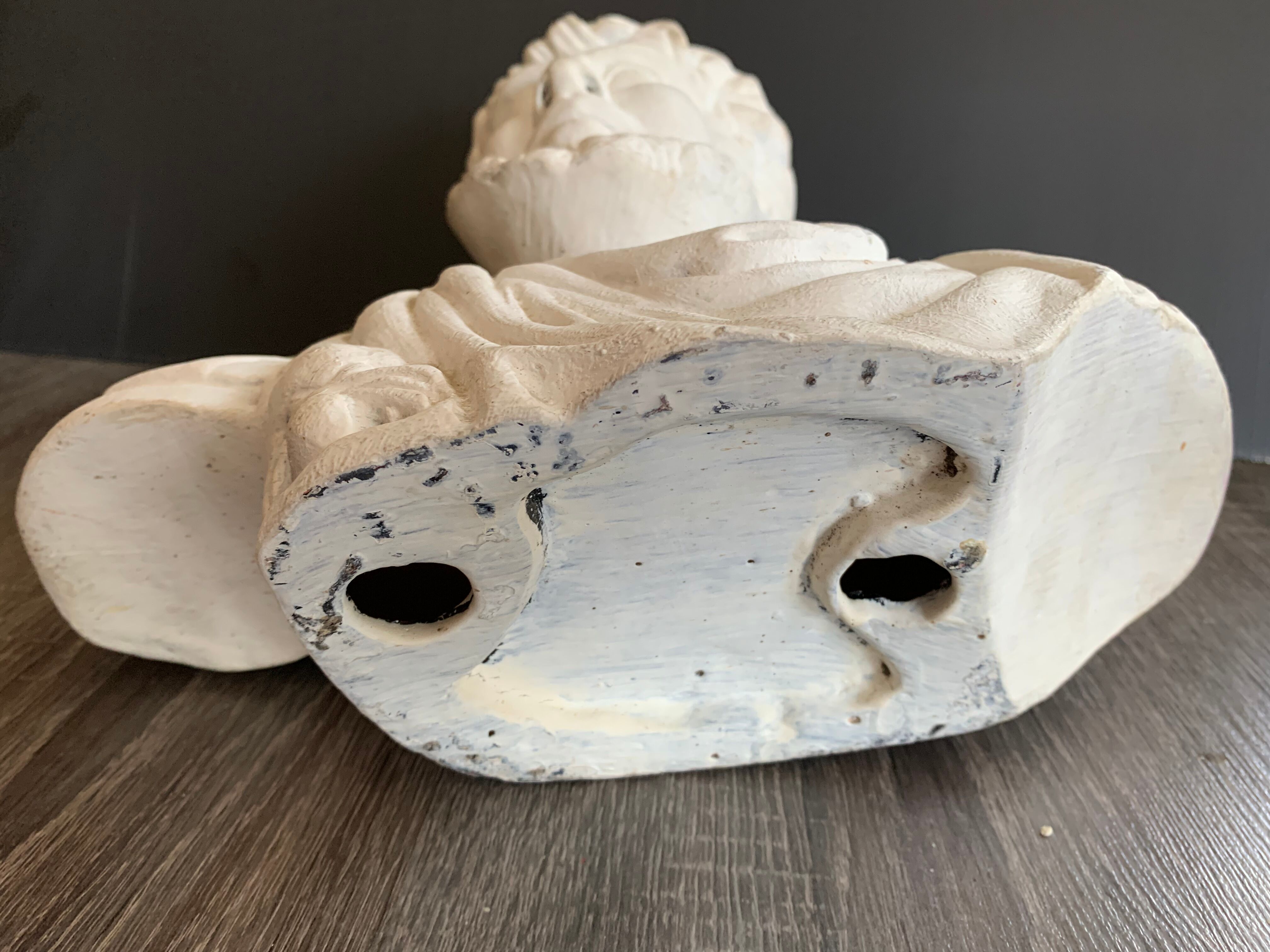 Bust in plaster Greek emperor